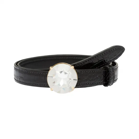 缪缪/Miu Miu 鳄鱼皮印花皮革腰带 5CC409_2B8G_F0002