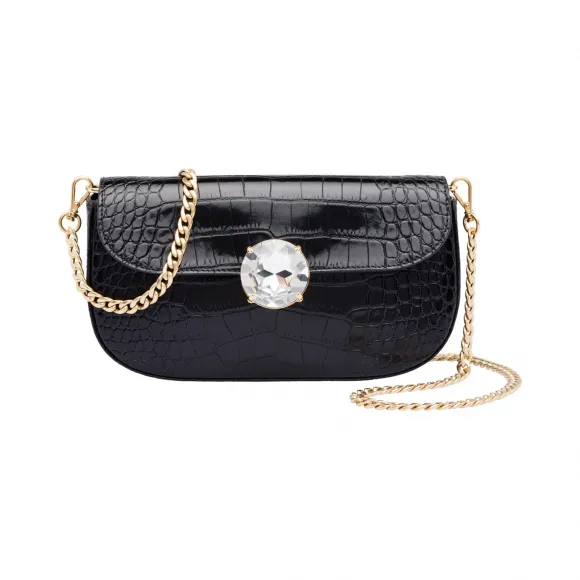 缪缪/Miu Miu 鳄鱼皮压纹印花迷你手袋 5DH047_2B8G_F0002