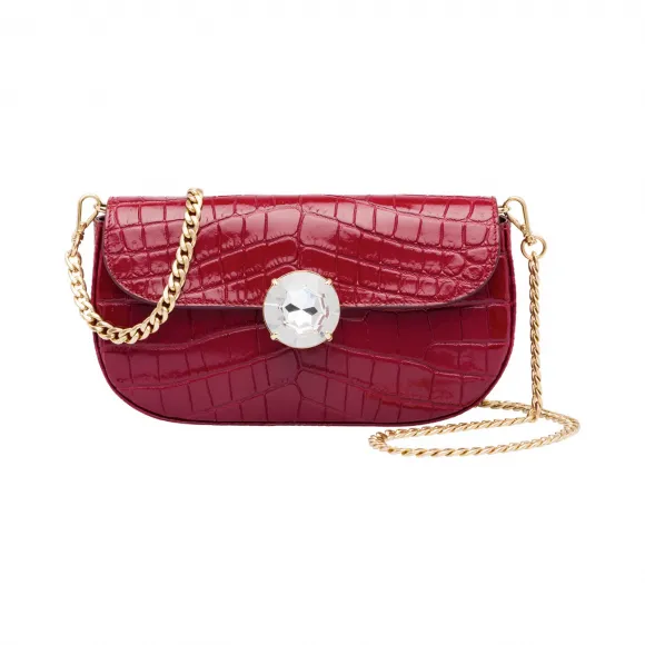 缪缪/Miu Miu 鳄鱼皮压纹印花迷你手袋 5DH047_2B8G_F0041