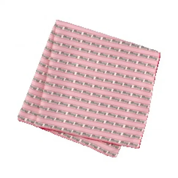 缪缪/Miu Miu 印花斜纹布围巾 5FF004-2F40-F0E18