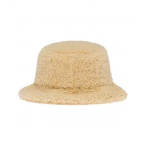 缪缪/Miu Miu 香草色 羊皮毛渔夫帽 5HC196-2F7T-F0032