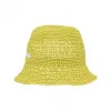 缪缪/Miu Miu 柑橘黄 酒椰纤维帽子 5HC287-2DO1-F0322