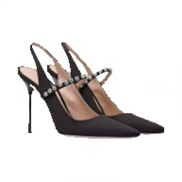 缪缪/Miu Miu 缎面露跟鞋 5I006C-QU6-F0002-F-105