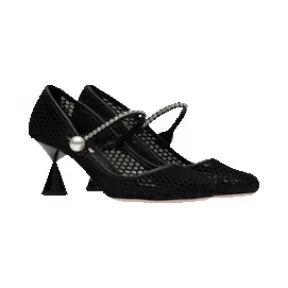 缪缪/Miu Miu 仿水晶玛丽珍高跟鞋 5I685D-099-F0002-F-065