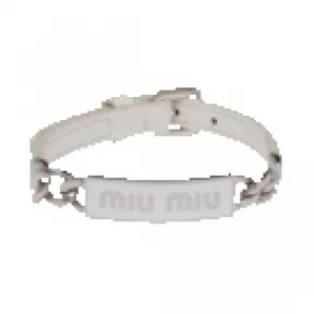 缪缪/Miu Miu 皮革金属链手链 5IB396-2F34-F0009