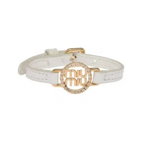 缪缪/Miu Miu 马德拉斯皮革手链 5IB398-2F36-F0009