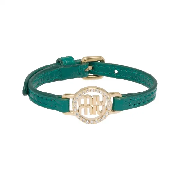 缪缪/Miu Miu 马德拉斯皮革手链 5IB398-2F36-F0MYE