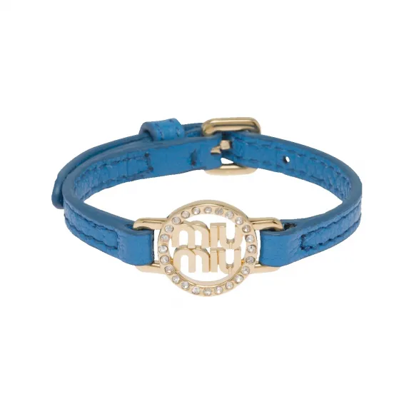 缪缪/Miu Miu 马德拉斯皮革手链 5IB398-2F36-F0V98