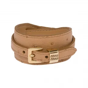 缪缪/Miu Miu 鸵鸟皮手链 5IB467-130-F0018