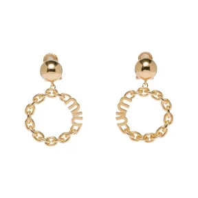 缪缪/Miu Miu 金色 金属耳环 5IO051-2F7U-F0056