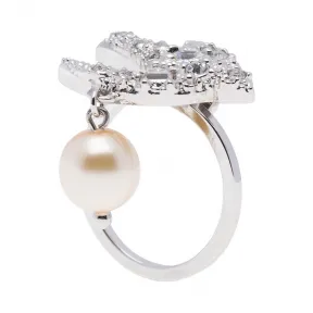 缪缪/Miu Miu 银质仿珍珠燕子戒指 5JA021_2EJD_F0QCD