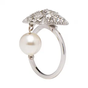 缪缪/Miu Miu 银质仿珍珠星星戒指 5JA033_2EJD_F0QCD