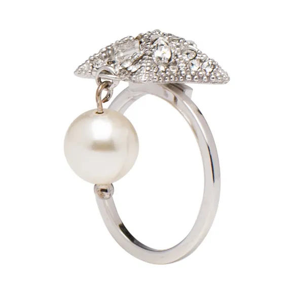 缪缪/Miu Miu 银质仿珍珠星星戒指 5JA033_2EJD_F0QCD