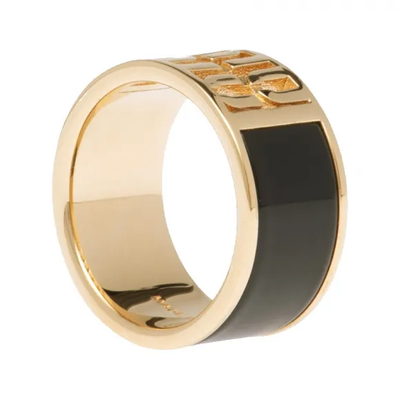 缪缪/Miu Miu 黑色 涂珐琅金属戒指 5JA118-2F6T-F0002