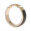 缪缪/Miu Miu 黑色 涂珐琅金属戒指 5JA119-2F6T-F0002