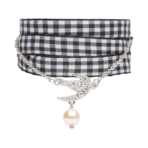 缪缪/Miu Miu 银质仿珍珠饰带手镯 5JB053_2EJD_F0QCD