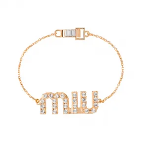 缪缪/Miu Miu 金色/水晶色 仿水晶手环 5JB297-2DNC-F0NXA