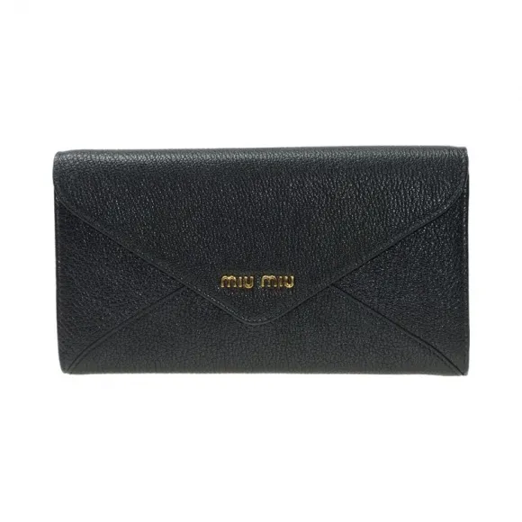 缪缪/Miu Miu  黑色 牛皮 钱包 5M1406-034-F0002