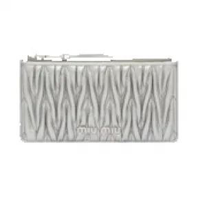 缪缪/Miu Miu 绗缝纳帕皮革拉链钱包 5MB006-N88-F0118