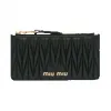 缪缪/Miu Miu 绗缝纳帕皮革拉链钱包 5MB006-N88-F077U