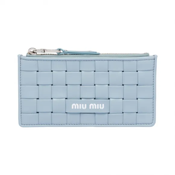 缪缪/Miu Miu 编织软羊革零钱包 5MB006_2D8K_F0012