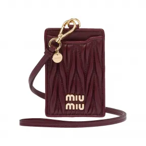 缪缪/Miu Miu Matelassé 纳帕皮革徽章夹 5MC016-2FPP-F0399