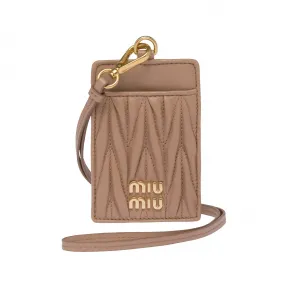 缪缪/Miu Miu Matelassé 纳帕皮革徽章夹 5MC016-2FPP-F0770