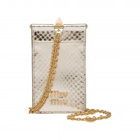 缪缪/Miu Miu 艾尔斯皮革徽章夹 5MC055-2AMP-F0846