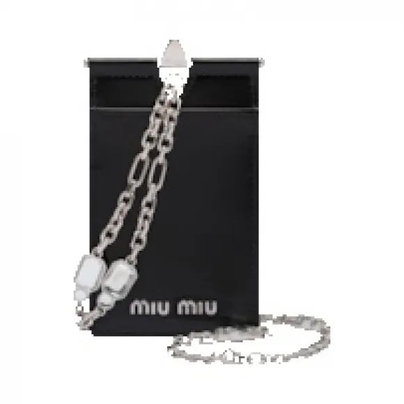 缪缪/Miu Miu 亮面皮革证章夹 5MC055-2DRG-F0002