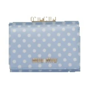 缪缪/Miu Miu 小号印花马德拉斯皮革钱包 5ME005-2DQ2-F0X24