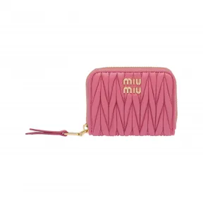 缪缪/Miu Miu Matelassé 纳帕皮革零钱包 5MM268-2FPP-F0638