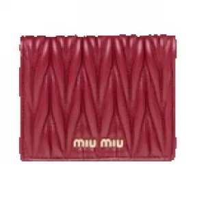 缪缪/Miu Miu 小号绗缝纳帕皮革钱包 5MV204-N88-F0375