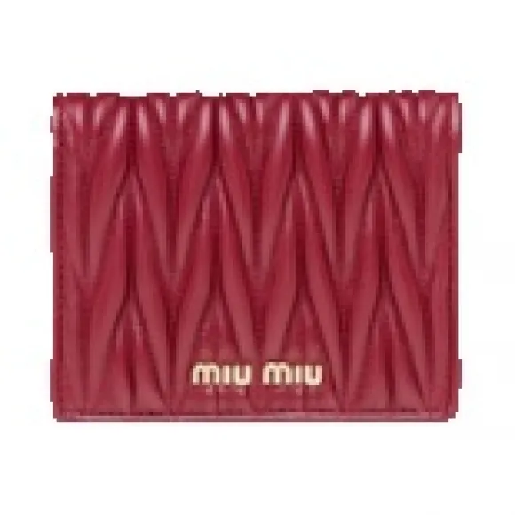 缪缪/Miu Miu 小号绗缝纳帕皮革钱包 5MV204-N88-F0375