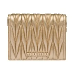 缪缪/Miu Miu 小号绗缝纳帕皮革钱包 5MV204-N88-F0522