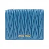 缪缪/Miu Miu  蓝色 羊皮 钱包 5MV204-N88-F0P9S
