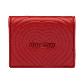 缪缪/Miu Miu 心形纹软羊革钱夹 5MV204_2D6E_F068Z