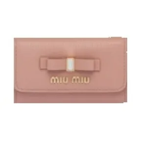 缪缪/Miu Miu 马德拉斯皮革钥匙包 5PG222-2D7A-F0615