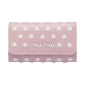 缪缪/Miu Miu 圆点铆钉纳帕皮革钥匙包 5PG222-2DRA-F0V4C