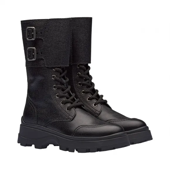 缪缪/Miu Miu 皮革短靴 5U675C_3B7N_F0002