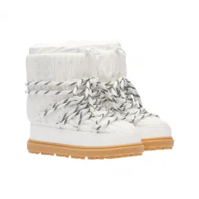 缪缪/Miu Miu 白色 再生尼龙雪地派对及踝靴 5U853D-3LG6-F0009