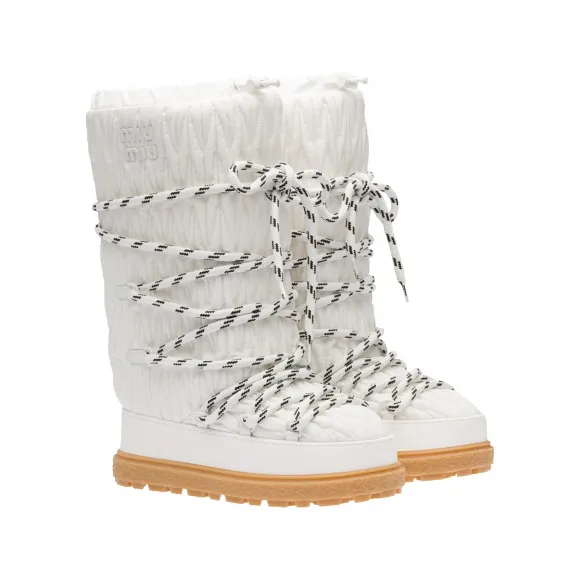 缪缪/Miu Miu 再生尼龙滑雪后靴 5W852D-3LG6-F0009