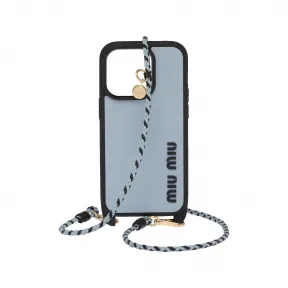 缪缪/Miu Miu iPhone 14 Pro 肩带橡胶套 5ZH167-2CIU-F0C9N