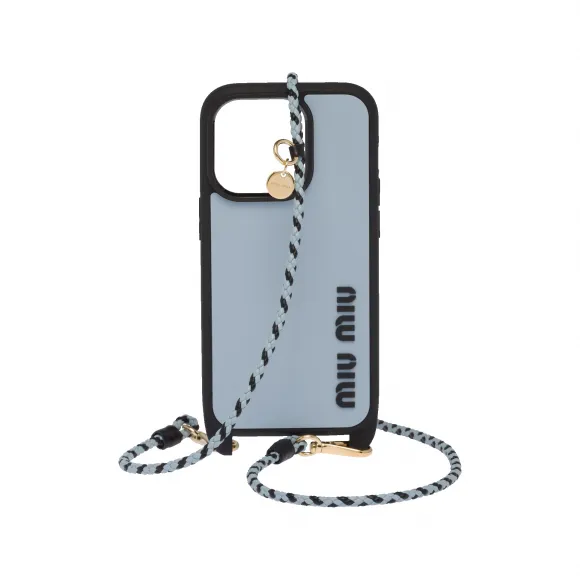 缪缪/Miu Miu iPhone 14 Pro 肩带橡胶套 5ZH167-2CIU-F0C9N