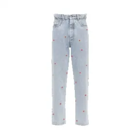 缪缪/Miu Miu Miu Miu徽标牛仔裤 GWP299-1S91-F0013