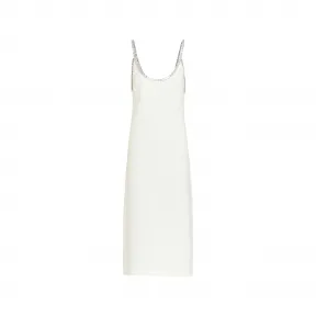 缪缪/Miu Miu 白色 刺绣卡迪连衣裙 MF4628-11D4-F0009