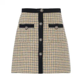 缪缪/Miu Miu 千鸟格半身裙 MG1352_1RI8_F0036