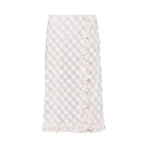 缪缪/Miu Miu 刺绣经丝半身裙 MG1710-1Z8E-F0384