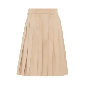 缪缪/Miu Miu 褶裥装饰斜纹棉半身裙 MG1781-1UPX-F0065