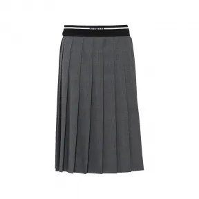 缪缪/Miu Miu 石板灰 威尔斯格纹半截裙 MG1909-10DI-F0480