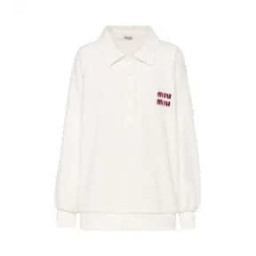 缪缪/Miu Miu 刺绣棉质抓绒运动衫 MJL828-H39-F0009